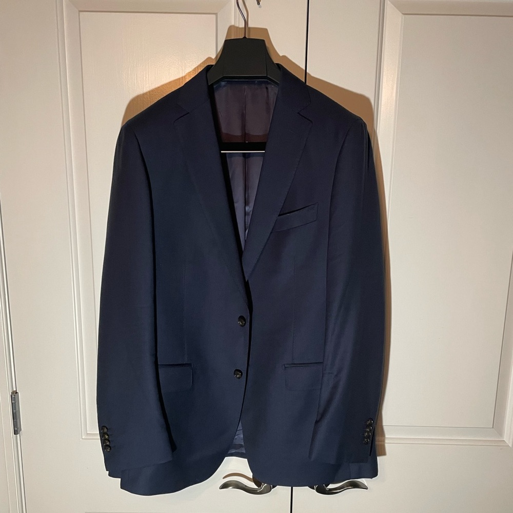 Suitsupply Navy Sienna 46R Super 130s Suit